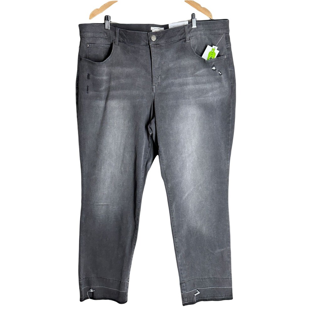 NWT Westbound Jeans Womens Gray Denim The Fit Formula Elastic Waist Plus 22W S